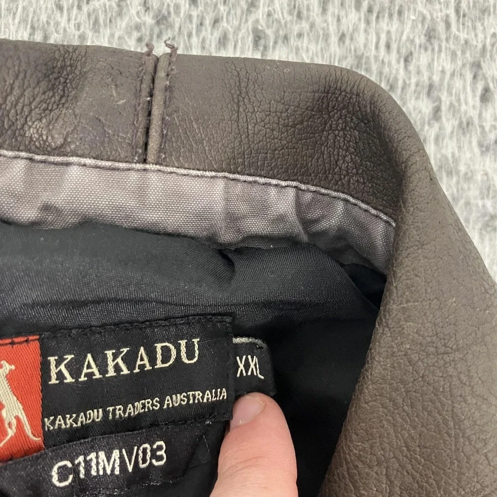 Kakadu Traders Vest Mens 2XL Brown Canvas Full Zip Shooting Hunting C11MV03